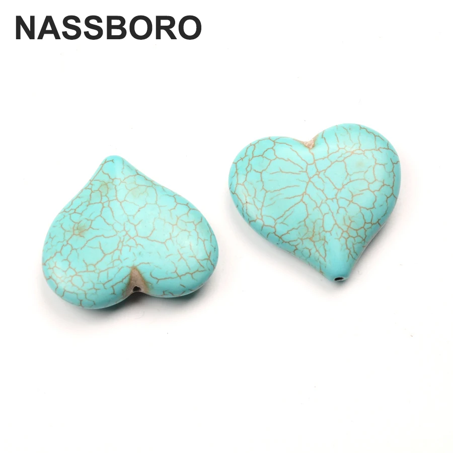 5 Pcs/lot Wholesale Heart Shape Natural Stone Beads Blue Howlite Beads for Jewelry Making Charm Diy Necklace Bracelet NASSBORO
5 Pcs/lot Wholesale Heart Shape Natural Stone Beads Blue Howlite Beads for Jewelry Making Charm Diy Necklace Bracelet NASSBORO