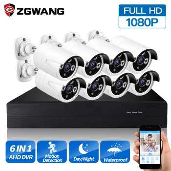 ZGWANG 8CH 2MP Camera DVR System CCTV Surveillance Kit Surveillance System 6 in1 AHD DVR Weatherproof Security Camera Kit
ZGWANG 8CH 2MP Camera DVR System CCTV Surveillance Kit Surveillance System 6 in1 AHD DVR Weatherproof Security Camera Kit