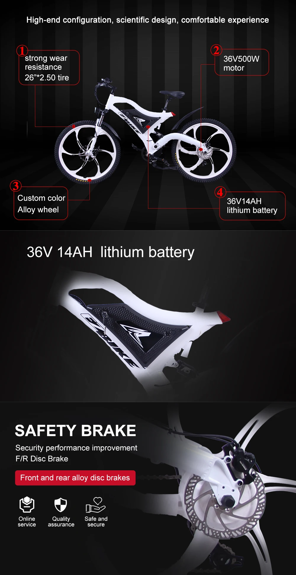 Best EZBIKE Aluminum Alloy Frame Electric Bike 27 Speed 500W36v Mountain Bike High Quality Electric Mountain Bike Packaging ebike 13