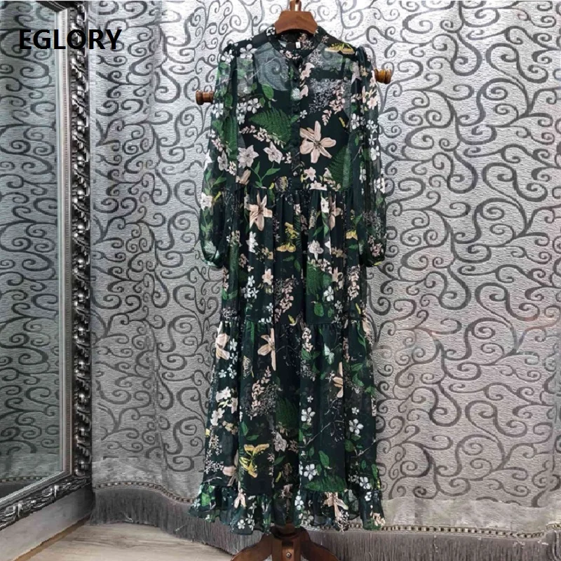 Top Quality Dress New 2019 Spring Summer Style Woman Green Leaves Flower Print Long Sleeve Party Swing Dress Runway Vestidos
Top Quality Dress New 2019 Spring Summer Style Woman Green Leaves Flower Print Long Sleeve Party Swing Dress Runway Vestidos