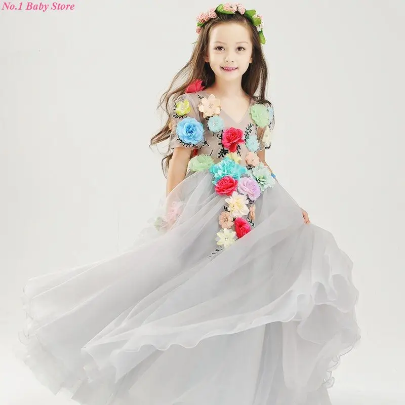 Top Qulaity Pretty Flower Girls Dresses Floor-Length Head Flower Baby Girls Dress for Wedding and Party Hand made embroidery
Top Qulaity Pretty Flower Girls Dresses Floor-Length Head Flower Baby Girls Dress for Wedding and Party Hand made embroidery
