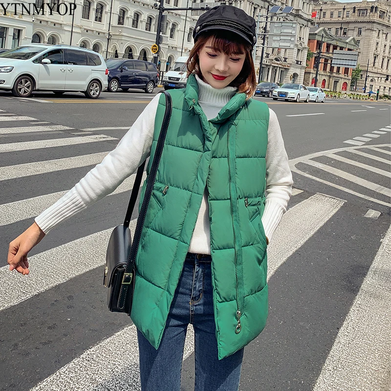YTNMYOP Winter Vest Chalecos Para Mujer Winter Jacket Women Long Vest New Korean Stand-up Collar Cotton Women Vest Gilet Femme
YTNMYOP Winter Vest Chalecos Para Mujer Winter Jacket Women Long Vest New Korean Stand-up Collar Cotton Women Vest Gilet Femme
