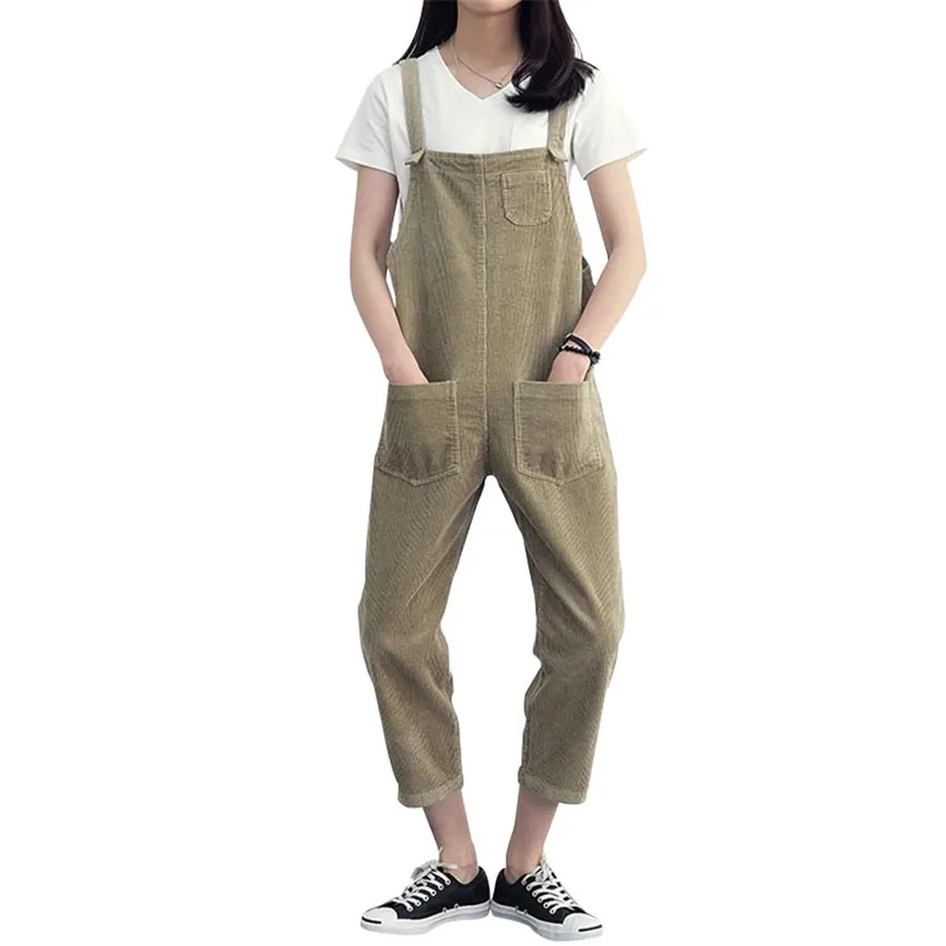 2019 New Autumn Loose Girl Suspender Pant Spring Casual Big Size S-XL Women Ankle-length Corduroy Pant Overalls Pant Femme WZ847
2019 New Autumn Loose Girl Suspender Pant Spring Casual Big Size S-XL Women Ankle-length Corduroy Pant Overalls Pant Femme WZ847