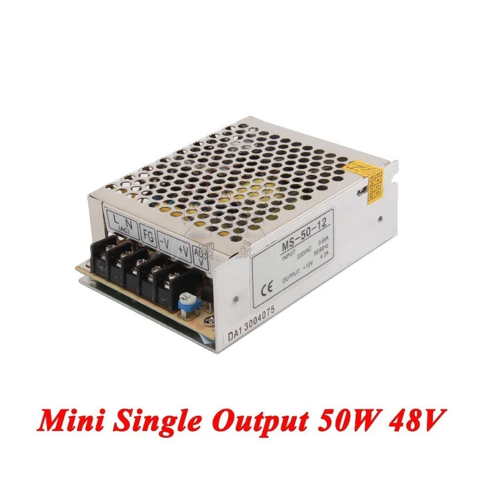 MS-50-48 Mini type switching power supply 50W 48V 1A,Single Output AC-DC for Led Strip,transformer AC 110v/220v to DC 48v
MS-50-48 Mini type switching power supply 50W 48V 1A,Single Output AC-DC for Led Strip,transformer AC 110v/220v to DC 48v