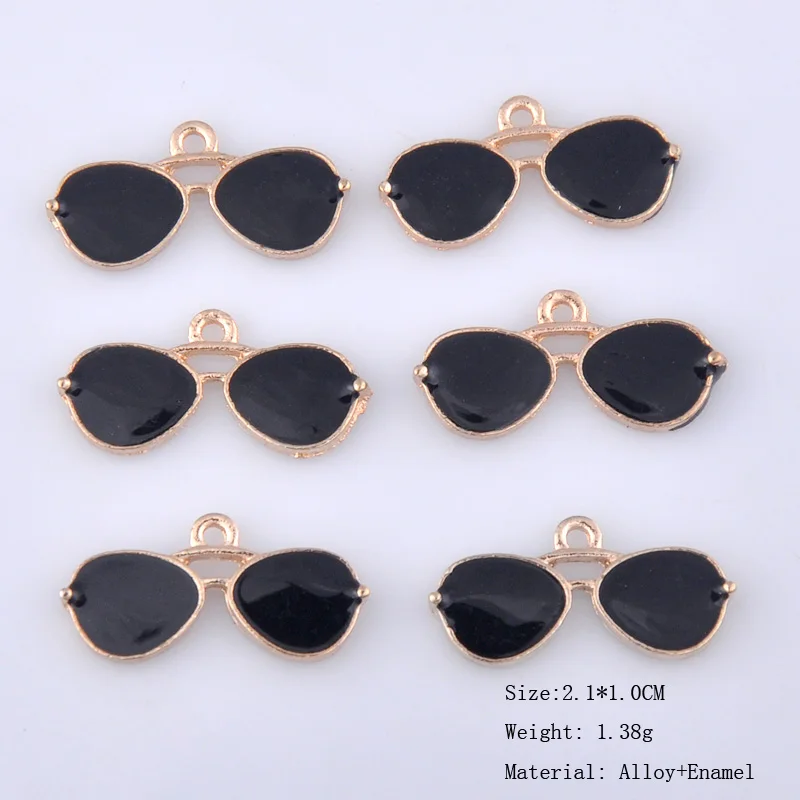 10pcs New creative Sunglasses pendants alloy accessories, enamel Sunglasses charms.DIY lovable sunglasses, earring pendants
10pcs New creative Sunglasses pendants alloy accessories, enamel Sunglasses charms.DIY lovable sunglasses, earring pendants