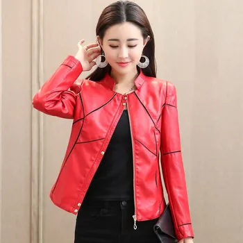 Women's Leather Jacket Short Section Slim Stitching Jacket 2020 Spring Autumn women's Leather Clothing Coat
Women's Leather Jacket Short Section Slim Stitching Jacket 2020 Spring Autumn women's Leather Clothing Coat