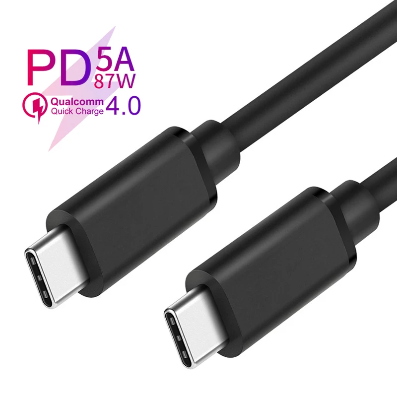 USB 3.1 PD Type C to USB C Cable for Samsung S10 S9 Xiaomi Redmi Note 7 Mi 8 9 Quick Charge 4.0 5A USB Type-C Fast Charger Cable
USB 3.1 PD Type C to USB C Cable for Samsung S10 S9 Xiaomi Redmi Note 7 Mi 8 9 Quick Charge 4.0 5A USB Type-C Fast Charger Cable