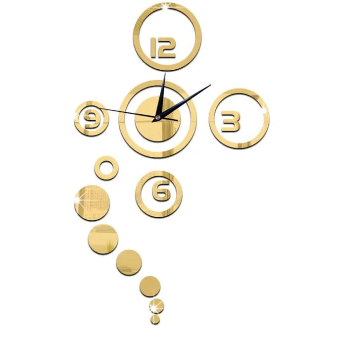 Simple Circles Gold wall mirror stickers Clock Modern Design Home Decor Sticker Mural Art wall reloj pared decorativo #34
Simple Circles Gold wall mirror stickers Clock Modern Design Home Decor Sticker Mural Art wall reloj pared decorativo #34