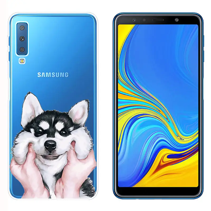 Arvin Painted Cute Animals Fundas FOR Samsung Galaxy A7 2018 A320 A6 Smart TPU Cover FOR Samsung A750 Soft Silicone Case for A6 (2)
