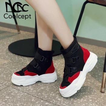 Coolcept Size 29-46 Fashion Women Flats Boots Mixed Color Warm Fur Ankle Boots Winter Shoes Women Outdoor Patchwork Footwear
Coolcept Size 29-46 Fashion Women Flats Boots Mixed Color Warm Fur Ankle Boots Winter Shoes Women Outdoor Patchwork Footwear