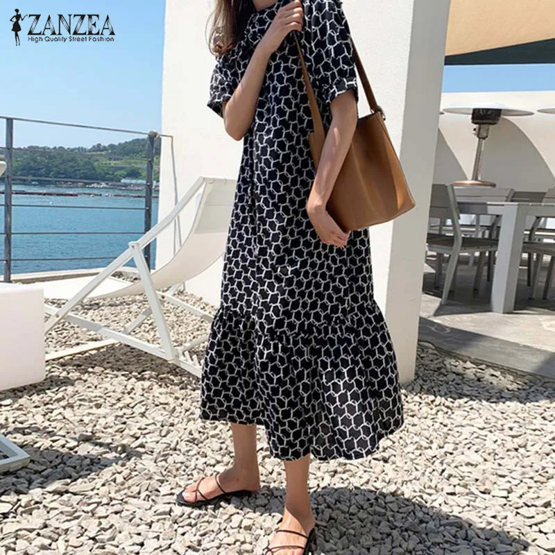 Ruffle Maxi Dress Women's Printed Sundress ZANZEA 2019 Summer Casual Short Sleeve Vestidos Female Beach Robe Femme Plus Size 5XL
Ruffle Maxi Dress Women's Printed Sundress ZANZEA 2019 Summer Casual Short Sleeve Vestidos Female Beach Robe Femme Plus Size 5XL
