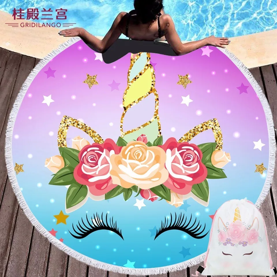 GRIDILANGO Unicorn Gradients Pink Glitter Star Round Beach Towels Microfiber With Tassels Bath Towels Colorful Floral Dropship
GRIDILANGO Unicorn Gradients Pink Glitter Star Round Beach Towels Microfiber With Tassels Bath Towels Colorful Floral Dropship