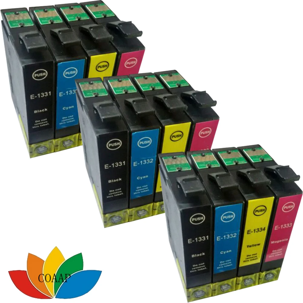 12 Pack Compatible EPSON 133 T133 ink cartridge for epson Workforce 320 325 435 525 TX120 Printer
12 Pack Compatible EPSON 133 T133 ink cartridge for epson Workforce 320 325 435 525 TX120 Printer