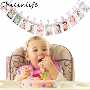 Chicinlife 1Set 12 Month Photo Banner Boy Girl 1st Birthday Party Bunting Garland Baby Shower 1 Year Old Anniversary Supplies
Chicinlife 1Set 12 Month Photo Banner Boy Girl 1st Birthday Party Bunting Garland Baby Shower 1 Year Old Anniversary Supplies