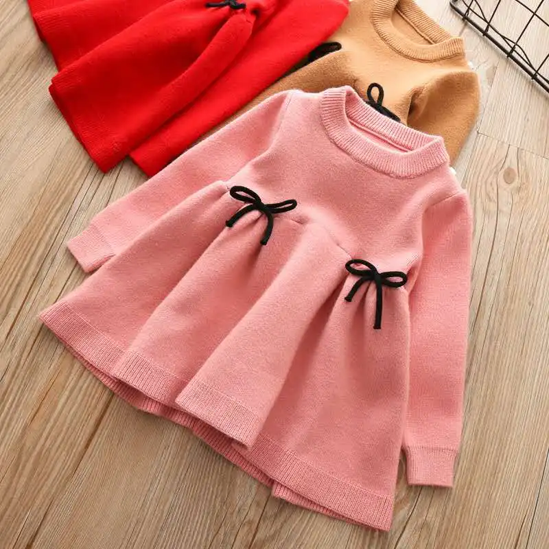 Spring Autumn Winter Warm Baby Toddler Girls Knitted Sweater Dress Clothes Children Bow Sweaters Kids Princess Christmas Dresses
Spring Autumn Winter Warm Baby Toddler Girls Knitted Sweater Dress Clothes Children Bow Sweaters Kids Princess Christmas Dresses