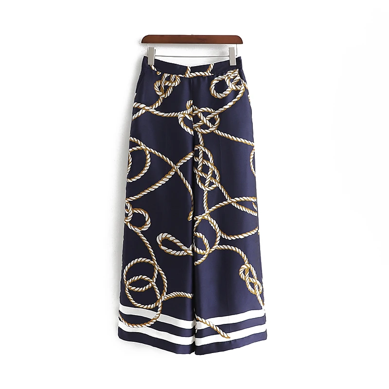 New Linen Satin Women Chain Pattern Pants 2019 Spring-Autumn Chic Ladies Straight Trousers Boho Girls High Waist pantalon femme
New Linen Satin Women Chain Pattern Pants 2019 Spring-Autumn Chic Ladies Straight Trousers Boho Girls High Waist pantalon femme