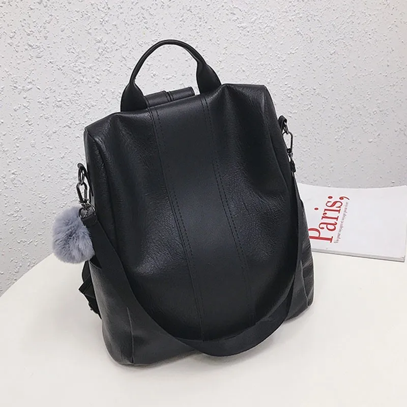 TTOU Quality Leather Anti-thief Women Backpack Large Capacity Hair Ball School Bag for Teenager girls Male Travel Bags
TTOU Quality Leather Anti-thief Women Backpack Large Capacity Hair Ball School Bag for Teenager girls Male Travel Bags
