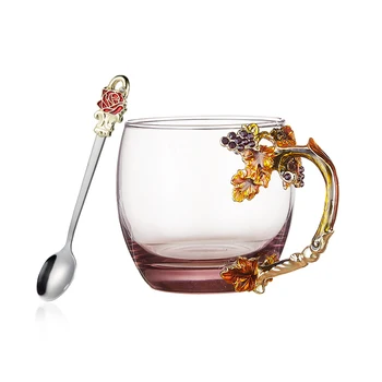 Creative Heat Resistant crystal glass mug, Enamel Glass Mug,Flower Tea Set Coffee Cup, Water Milk Coffee Drinkware For Gift
Creative Heat Resistant crystal glass mug, Enamel Glass Mug,Flower Tea Set Coffee Cup, Water Milk Coffee Drinkware For Gift