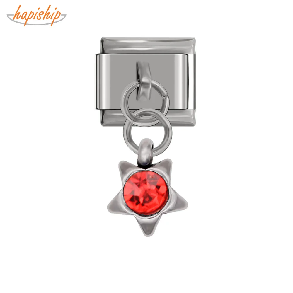 Hapiship 2019 Original Design Stainless Steel Star Red CZ Italian Charm Fit 9mm Bracelet Stainless Steel Jewelry Making DJ24
Hapiship 2019 Original Design Stainless Steel Star Red CZ Italian Charm Fit 9mm Bracelet Stainless Steel Jewelry Making DJ24