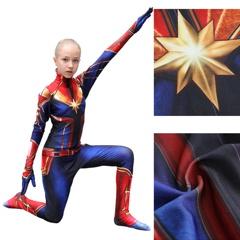 Captain Marvel Costumes,Girls Captain Marvel Cosplay Children Superhero Ms Marvel Carol Danvers Bodysuit Jumpsuit Halloween Kids
Captain Marvel Costumes,Girls Captain Marvel Cosplay Children Superhero Ms Marvel Carol Danvers Bodysuit Jumpsuit Halloween Kids
