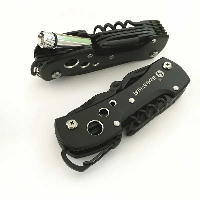 

Titanium Multifunctional Swiss Knife Multi Purpose Army Folding Pocket Knife Outdoor Camping Survival EDC Tool with LED Light