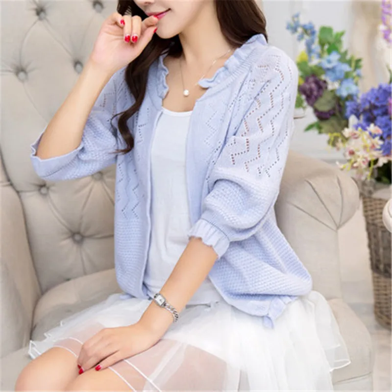 Women's cardigan sweater female short style spring summer thin sweater small shawl air-conditioned knit cardigan sweater ZZ049
Women's cardigan sweater female short style spring summer thin sweater small shawl air-conditioned knit cardigan sweater ZZ049