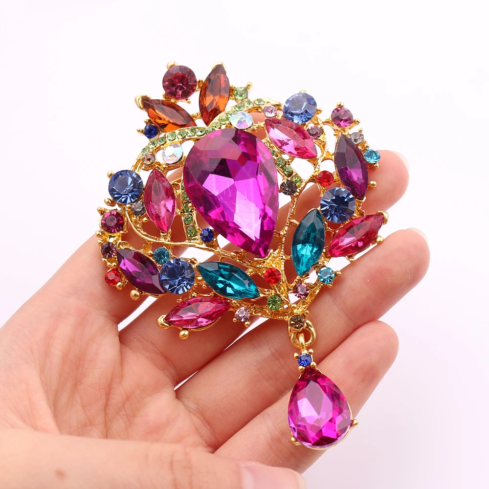 Retro Gold Silver Pins Crystal Brooches for Women Romantic Wedding Bridesmaid Rhinestone Party Pendant brooch Jewelry
Retro Gold Silver Pins Crystal Brooches for Women Romantic Wedding Bridesmaid Rhinestone Party Pendant brooch Jewelry