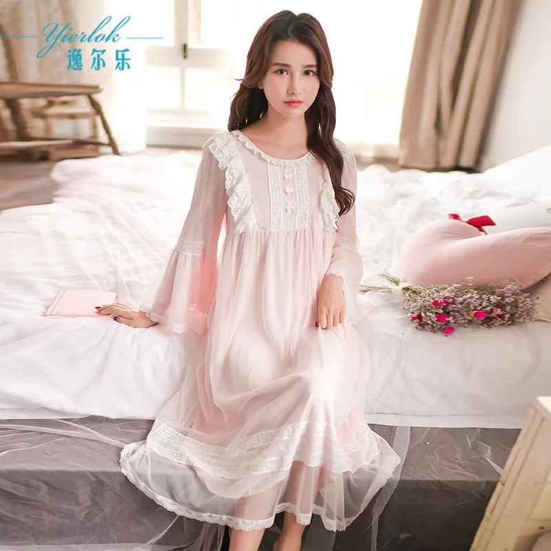 Sweet Summer Cotton Women White Lace Long Nightgowns Pink Short Sleeve Retro Loose Sleepwear Home Wear
Sweet Summer Cotton Women White Lace Long Nightgowns Pink Short Sleeve Retro Loose Sleepwear Home Wear