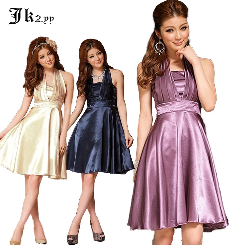 M/L- XXXL Brand Ladies Plus Size Satin Formal Dresses Women Halter Party Dress Short Gown Dresses For Banquet Dinner Bridal 8417
M/L- XXXL Brand Ladies Plus Size Satin Formal Dresses Women Halter Party Dress Short Gown Dresses For Banquet Dinner Bridal 8417