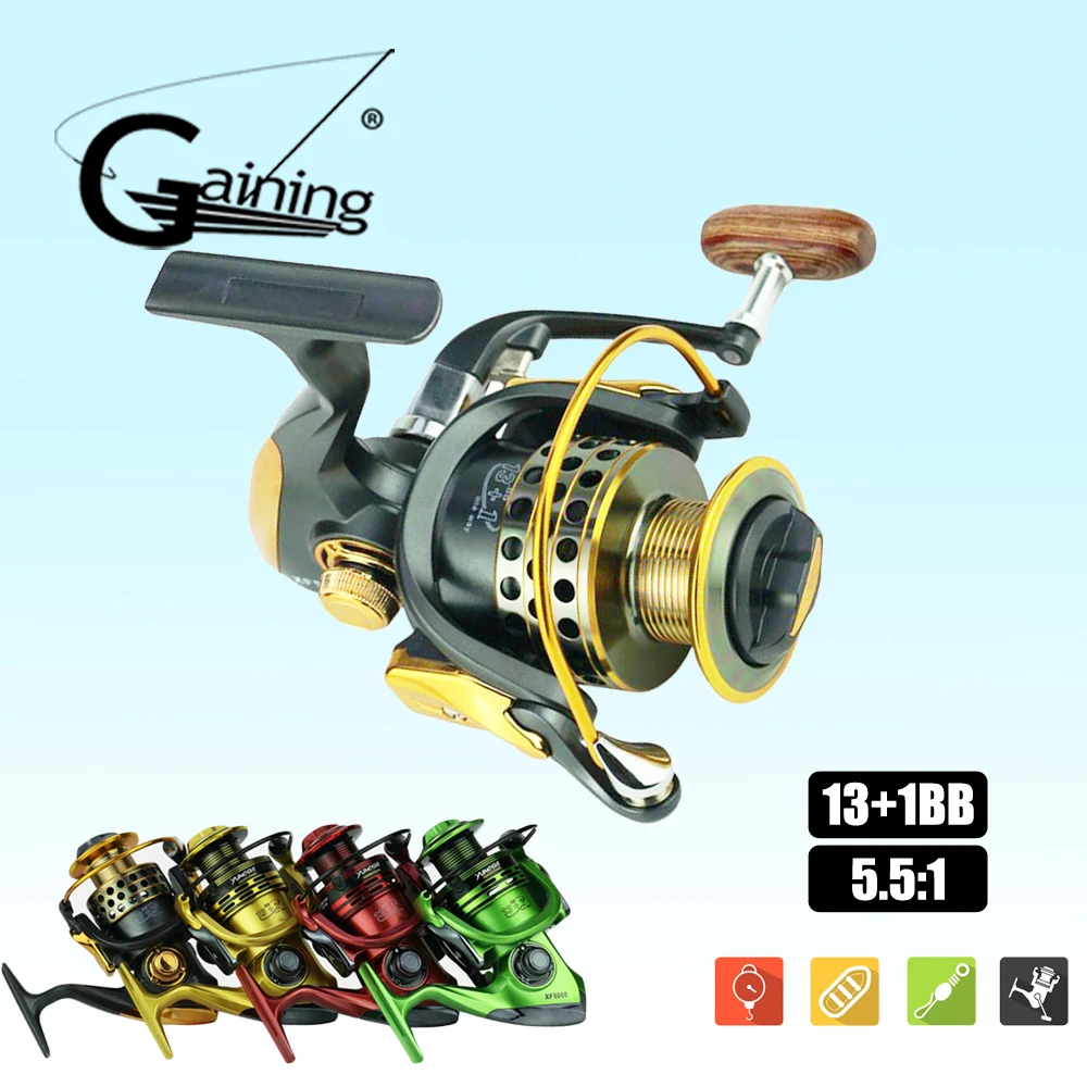 Saltwater Fish Reels 13+1 Ball Bearings Spinning Reel XF1000-XF7000 Spinning Reel Carp Metal Handle Fishing Wheel
Saltwater Fish Reels 13+1 Ball Bearings Spinning Reel XF1000-XF7000 Spinning Reel Carp Metal Handle Fishing Wheel