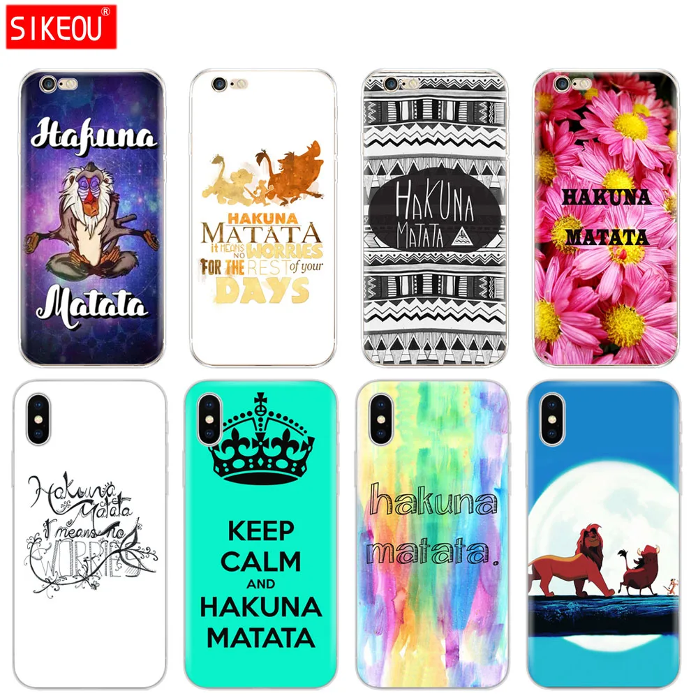 Silicone Cover Phone Case For Iphone 6 X 8 7 6s 5 5s SE Plus 10 Case hakuna matata The Lion King
Silicone Cover Phone Case For Iphone 6 X 8 7 6s 5 5s SE Plus 10 Case hakuna matata The Lion King