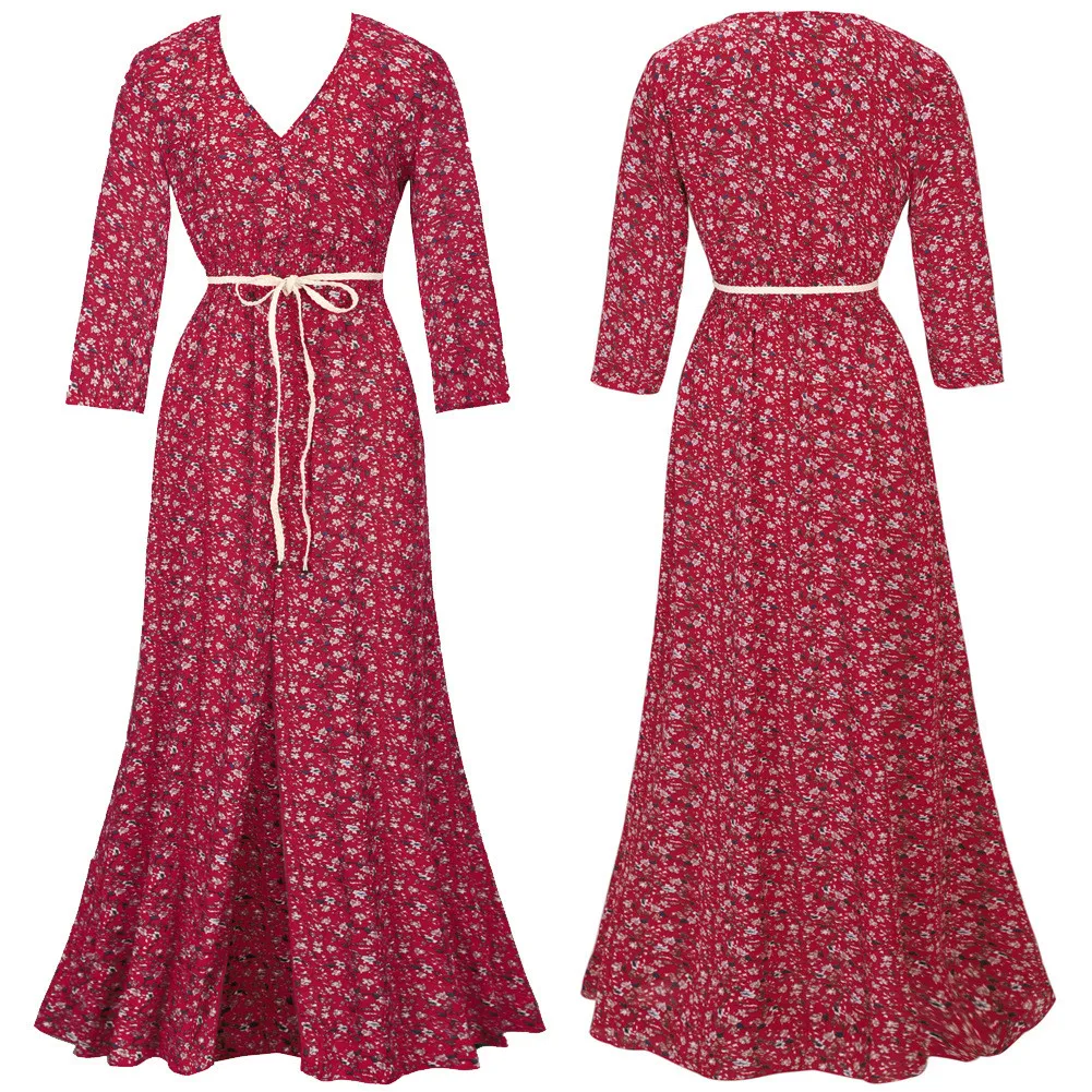 FeiTong Elegant chiffon autumn dress women Sexy v neck 3/4 sleeve ruffles long dress Winter slim waist long maxi dresses party
FeiTong Elegant chiffon autumn dress women Sexy v neck 3/4 sleeve ruffles long dress Winter slim waist long maxi dresses party