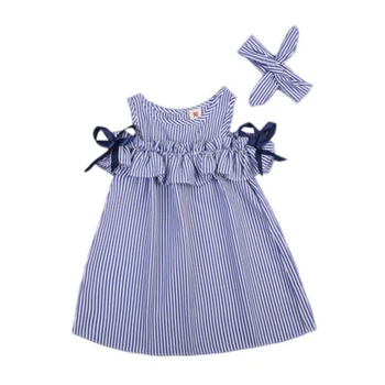 Kids Blue Striped Dresses Children Girl Short Sleeve Ruffled Mini Dress Summer Princess party Dress Clothes
Kids Blue Striped Dresses Children Girl Short Sleeve Ruffled Mini Dress Summer Princess party Dress Clothes
