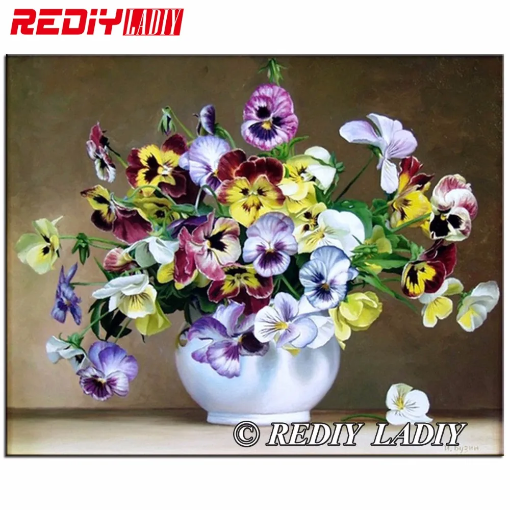 DIY Diamond Painting Flowers Mosaic Crafts Kits For Needlework Diamond Embroidery Pansies In a Vase Home Decoration Cross Stitch
DIY Diamond Painting Flowers Mosaic Crafts Kits For Needlework Diamond Embroidery Pansies In a Vase Home Decoration Cross Stitch
