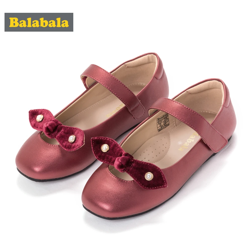 Balabala/2018 Осенняя обувь для маленьких девочек однотонные туфли танцев с маленьким