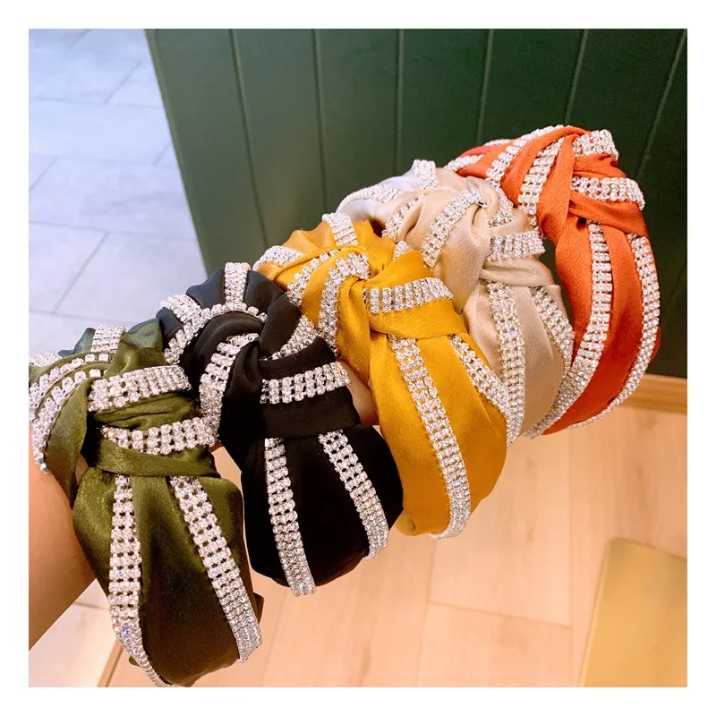 Silk Satin Diamond Knot Headbands For Women Korea Hair Accessories Shining Hairband for Girls Crown Flower Hairbands Head Wrap
Silk Satin Diamond Knot Headbands For Women Korea Hair Accessories Shining Hairband for Girls Crown Flower Hairbands Head Wrap