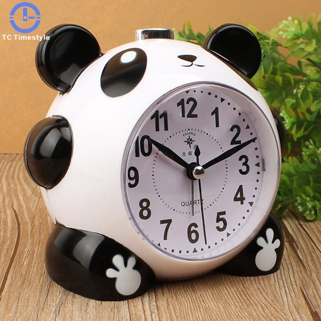 Mute Creative Cartoon Personality Bedside Student Children Alarm Clock Voice Snooze Night Light Cute Panda 
Mute Creative Cartoon Personality Bedside Student Children Alarm Clock Voice Snooze Night Light Cute Panda