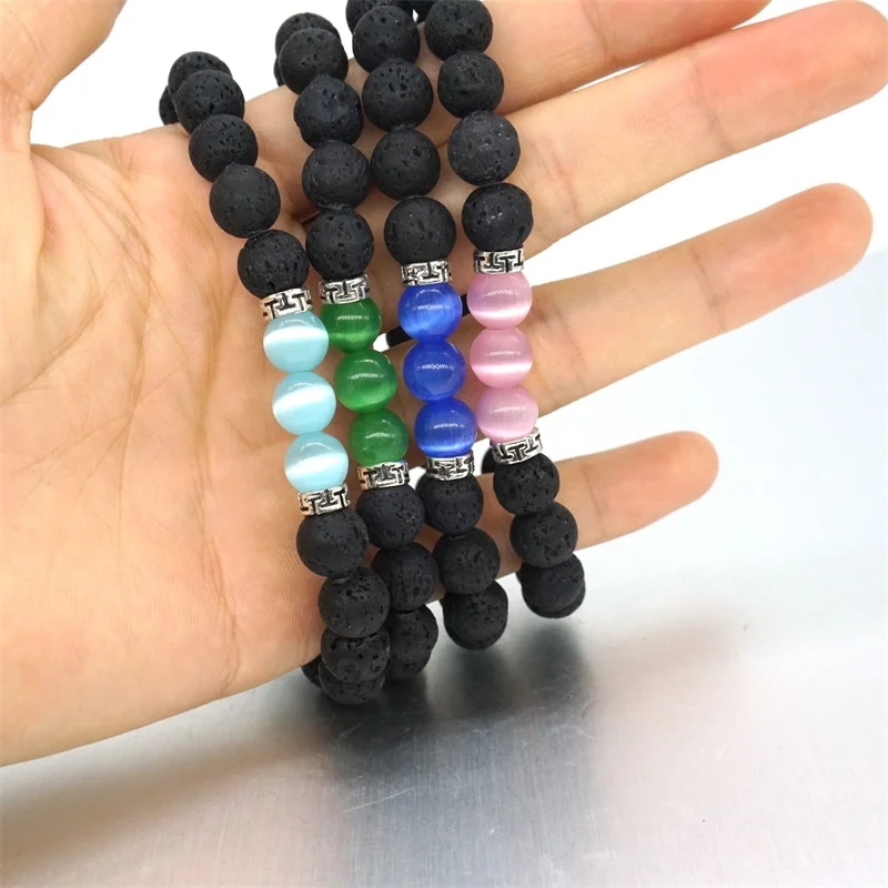 8mm Shining Cat's Eye Stone Black Lava Stone Beads Bracelet Essential Oil Diffuser Bracelet Volcanic Rock Yoga Buddha Jewelry
8mm Shining Cat's Eye Stone Black Lava Stone Beads Bracelet Essential Oil Diffuser Bracelet Volcanic Rock Yoga Buddha Jewelry