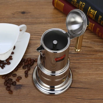 MTL 200ml Stainless Steel Moka Coffee pot Maker Teapot Mocha Stove top Tools Filter Percolator
MTL 200ml Stainless Steel Moka Coffee pot Maker Teapot Mocha Stove top Tools Filter Percolator