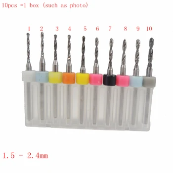 10pcs/Set HighQuality Hard Alloy PCB Print Circuit Board Carbide Micro Drill Bits Tool 1.5 to 2.4mm for SMT CNC
10pcs/Set HighQuality Hard Alloy PCB Print Circuit Board Carbide Micro Drill Bits Tool 1.5 to 2.4mm for SMT CNC