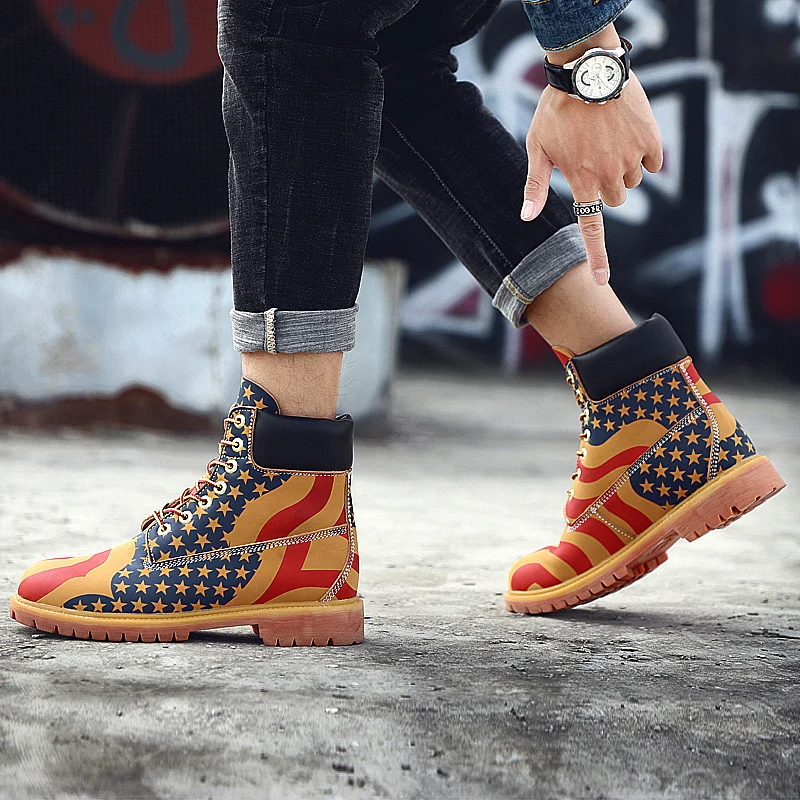 Timber Leather Retro Punk Motorcycle Fashion Boots Timber Leather Retro Punk Motorcycle Fashion Boots