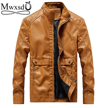 Mwxsd brand 6xl big size Casual Mens Leather Jackets and Coat Men Warm big pocket PU leather jacket male zipper Outwears 
Mwxsd brand 6xl big size Casual Mens Leather Jackets and Coat Men Warm big pocket PU leather jacket male zipper Outwears