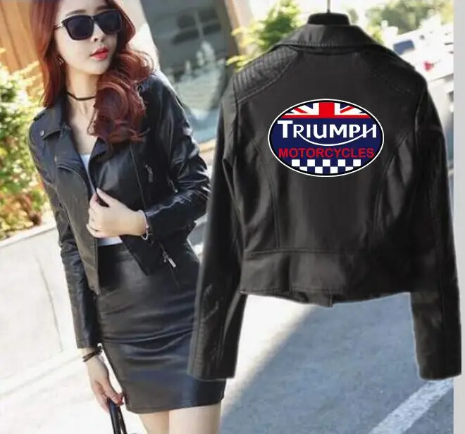 2019 Women's Short Casual Triumph motorcycle Leather Jacket Pink/Black Women's Motorcycle Street Leather Brand Jacket
2019 Women's Short Casual Triumph motorcycle Leather Jacket Pink/Black Women's Motorcycle Street Leather Brand Jacket