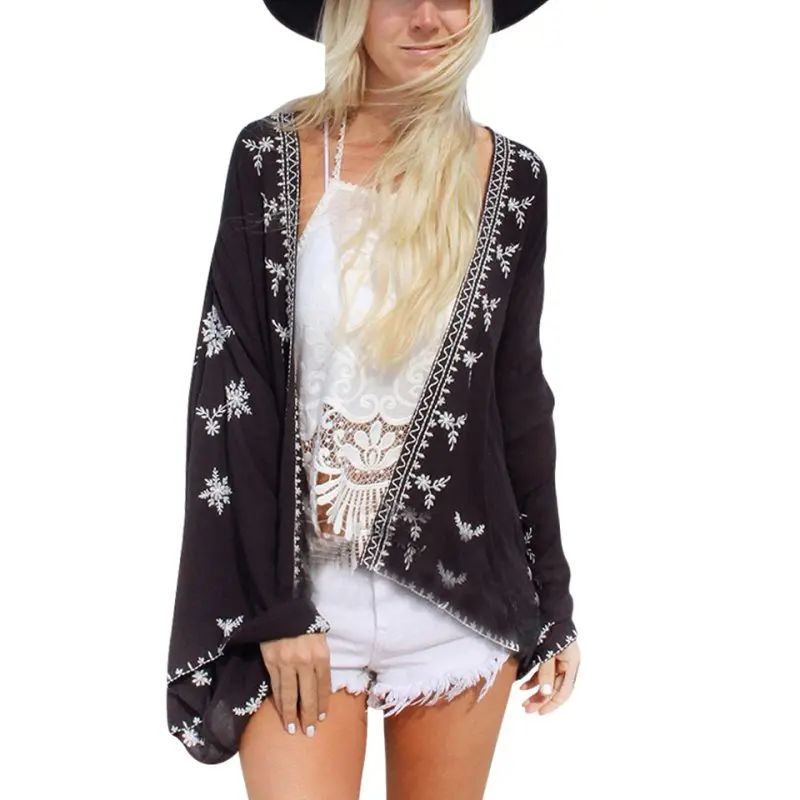 New New Women's Beach Holiday Embroidery Snow Flower Crotoch Lace Hem Cardigan Kimono Blouse Tops
New New Women's Beach Holiday Embroidery Snow Flower Crotoch Lace Hem Cardigan Kimono Blouse Tops