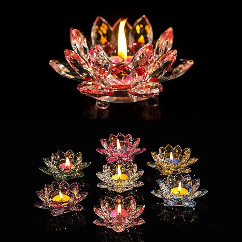 8-color crystal lotus porta candele lamp holder lotus decorative candlestick Buddhist supplies candelabros decorativos de velas
8-color crystal lotus porta candele lamp holder lotus decorative candlestick Buddhist supplies candelabros decorativos de velas