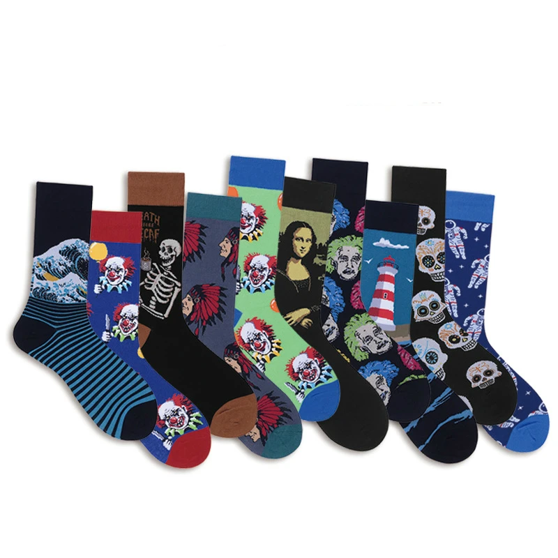 Men Socks Cartoon Astronaut Clown Art Painting Short Skate Funny Happy Personality Harajuku Hip Hop Street Fashion Male Socks
Men Socks Cartoon Astronaut Clown Art Painting Short Skate Funny Happy Personality Harajuku Hip Hop Street Fashion Male Socks