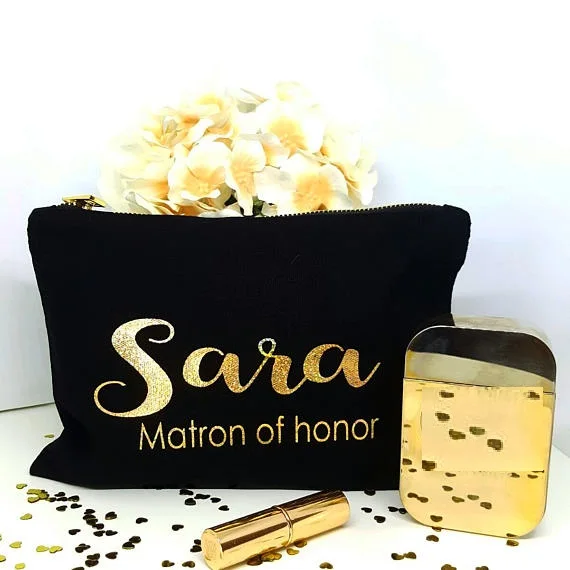 Personalized glitter Mrs Bride Makeup make up comestic Bags maid of honor Proposal Bridesmaid Gift party favors
Personalized glitter Mrs Bride Makeup make up comestic Bags maid of honor Proposal Bridesmaid Gift party favors