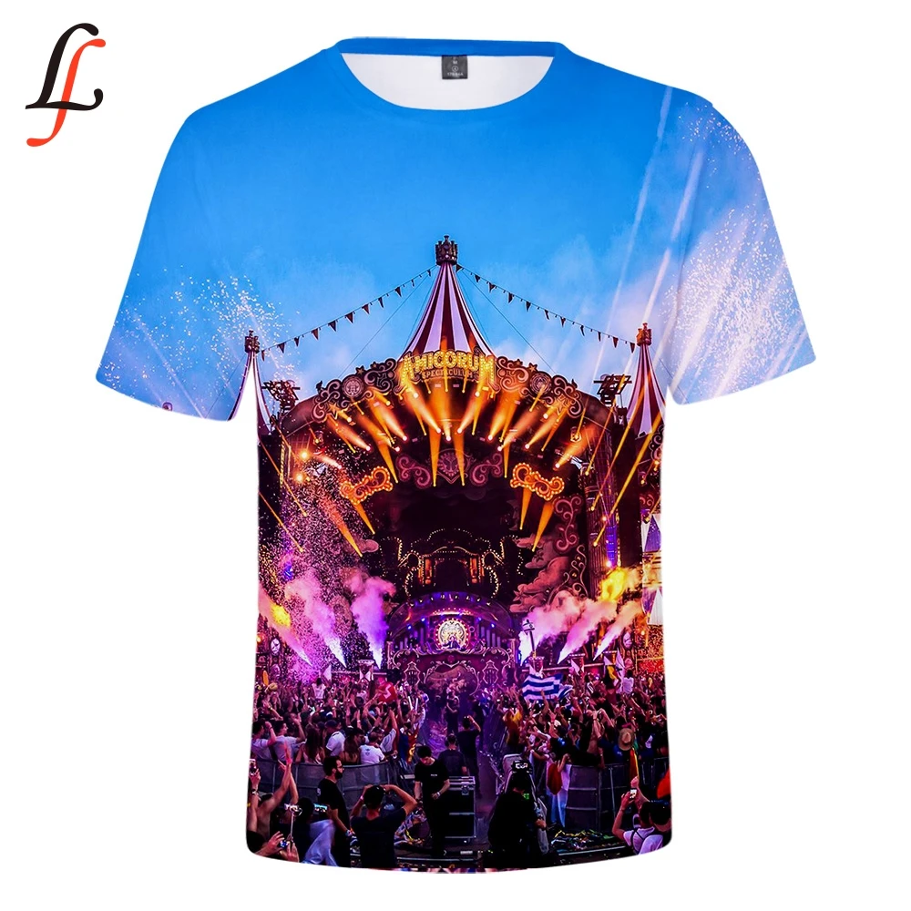Tomorrowland 3D Print Casual T-shirts Women Men Summer Clothes K pop Harajuku Hot Sale Short Sleeve Tee Shirt Plus Size 4XL | Женская