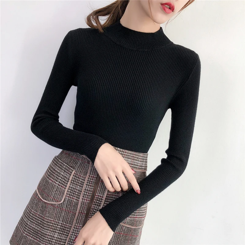 Turtleneck Warm Women Sweater 2019 hot Autumn Winter Knitted Femme Pull High Elasticity Soft Female Pullovers Sweater G18
Turtleneck Warm Women Sweater 2019 hot Autumn Winter Knitted Femme Pull High Elasticity Soft Female Pullovers Sweater G18