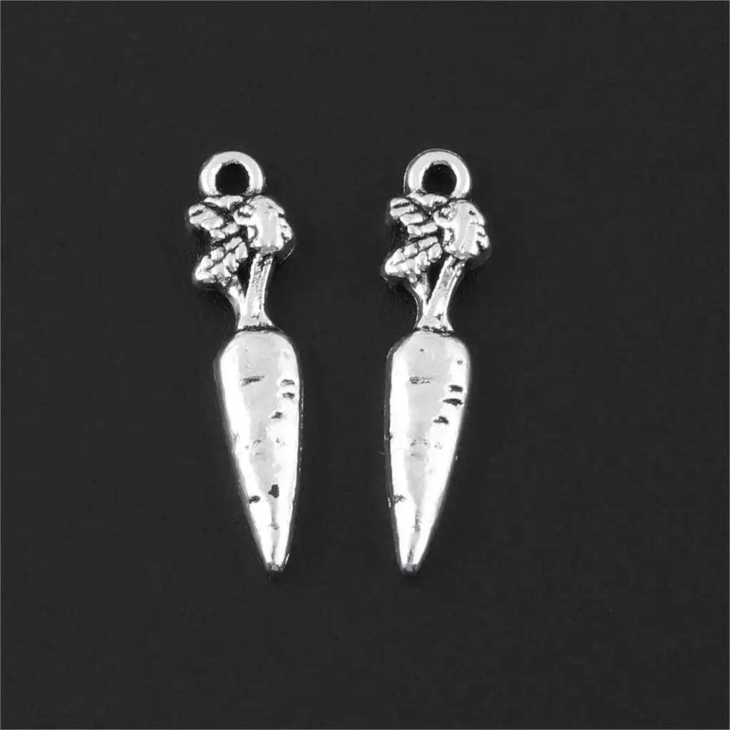 20Pcs Antique Silver Mini Carrot Charms Vegetables Pendant Making Metal Necklaces Bracelet Jewelry Wholesales 23x4mm A3145
20Pcs Antique Silver Mini Carrot Charms Vegetables Pendant Making Metal Necklaces Bracelet Jewelry Wholesales 23x4mm A3145